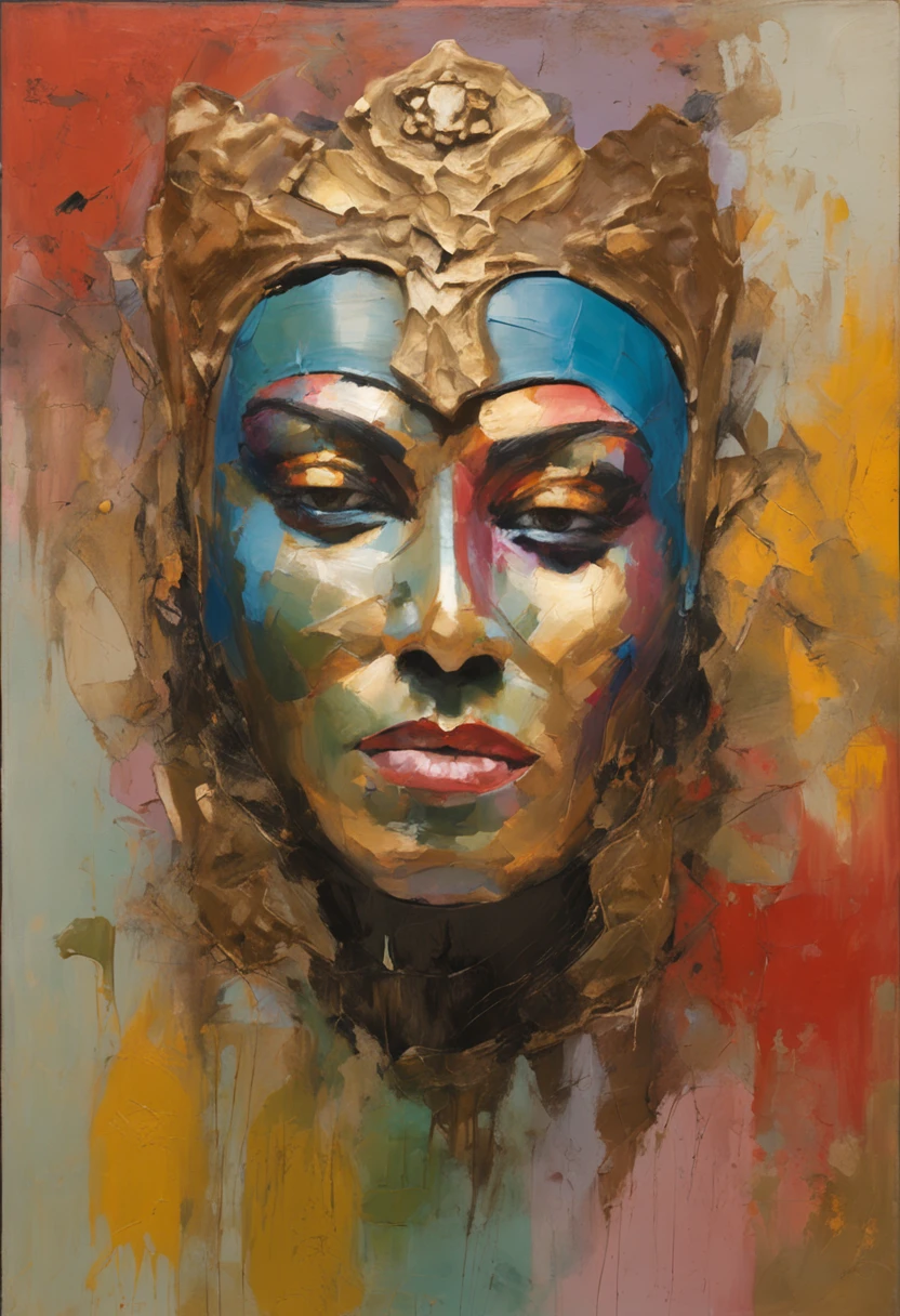 Portrait of a woman wearing hero mask, Front view, an ornate mask style, trending in artstation, Fantastic details full face