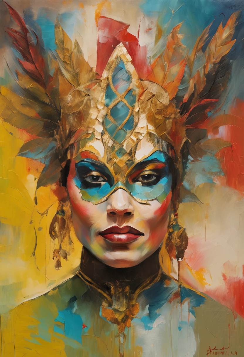Portrait of a woman wearing hero mask, Front view, an ornate mask style, trending in artstation, Fantastic details full face
