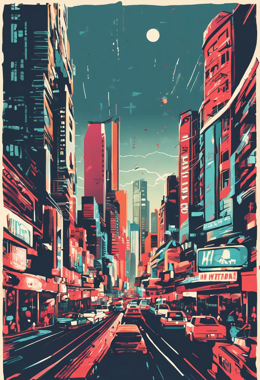 The sight of a realistic urban cityscape is one filled with towering skyscrapers, bustling streets teeming with traffic, and the glow of neon lights illuminating the night. The sounds of motor vehicles, honking horns, and the hustle and bustle of activities create a vibrant and lively atmosphere within the city. People hurry about with their individual purposes, from work to leisure, striking a balance between productivity and entertainment. Not only that, but the city also boasts cultural diversity reflected in a variety of restaurants, shops, and social events. All these elements come together to paint a realistic picture of life in a modern and dynamic urban metropolis.