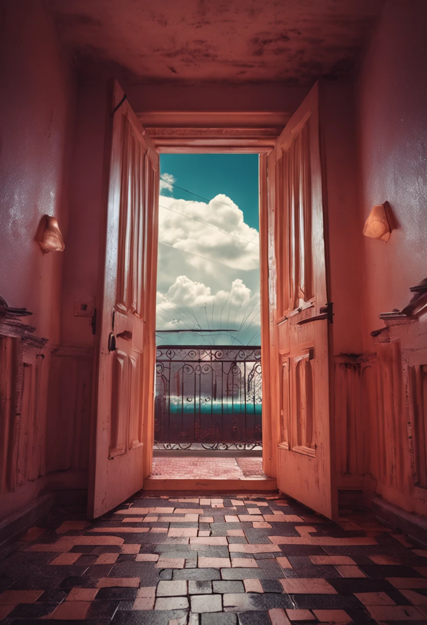 clouds,doors,inn