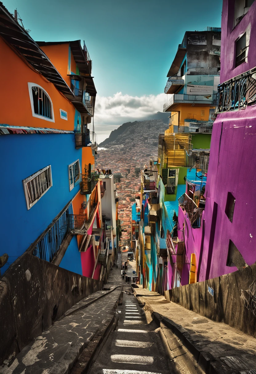 CIDADE RIO DE JANEIRO, FAVELAS,BARRCOS, FEITOS DE MADEIRA, COLORIDOS ultra HD