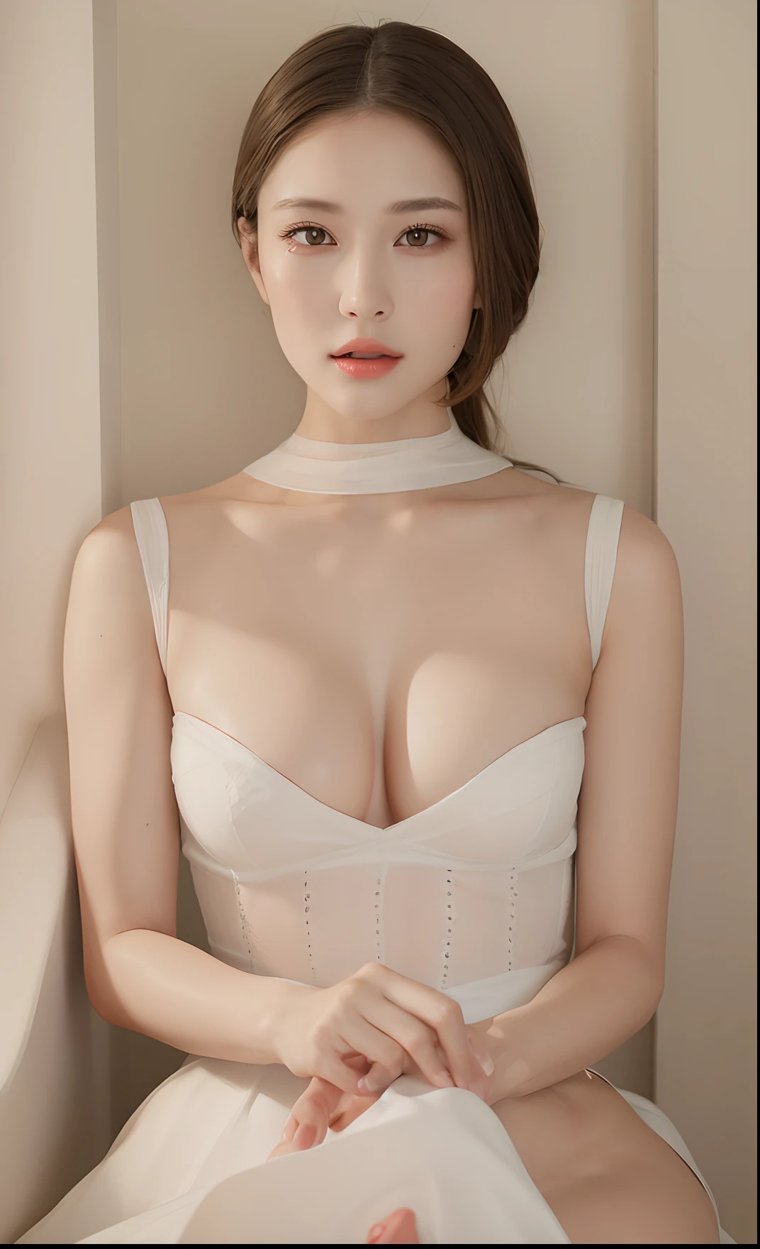 ((Best quality, 8k, Masterpiece :1.3)), 1girl, Pretty woman with emphasizing slender abs :1.3, Huge breasts :1.2, Alluring pose, Pool, Ultra-detailed face, Highly detailed lips, Detailed eyes, Double eyelid