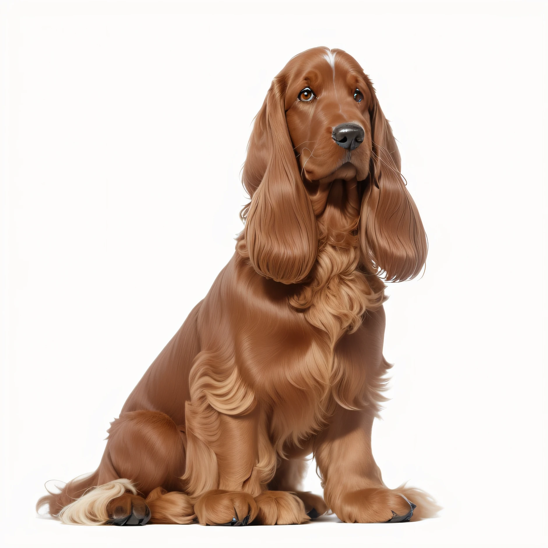 Dog breed cocker spaniel English caramel color