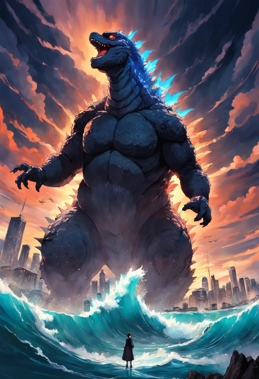 Godzilla emerged from the sea