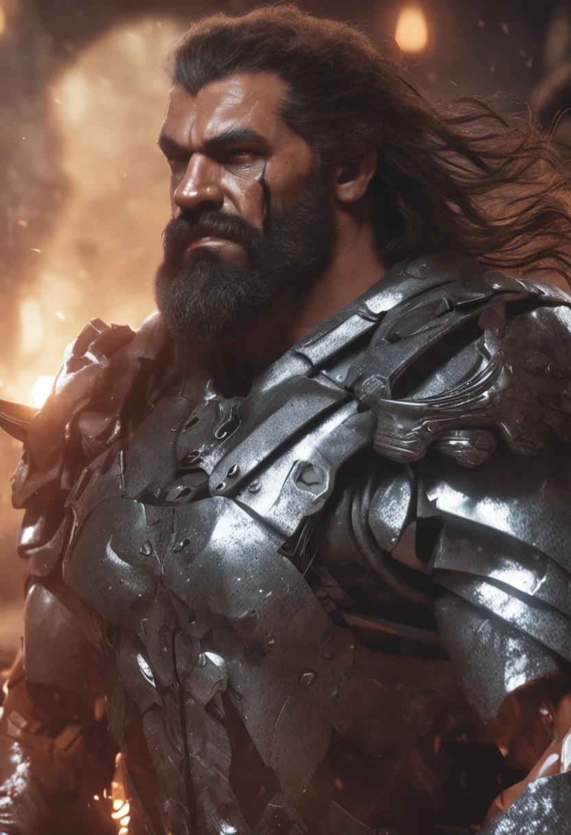 O Bruxo (Professional 3D rendering:1.3) de (Realistic:1.3) foto de arte mais bonita do mundo,soft features, uma linda mulher sexy, ((Epic hero rough fantasy muscular man wet hero angry look long hair short beard and fierce expression in dynamic pose, fantastic location, majestoso ambiente desordenado)), corpo inteiro 8k unidade render, action shot, poros da pele, very dark lighting, sombreamento pesado, circunstanciado, rosto detalhado, (Vibrando, Fotografia realista, Realistic, Dramatic, Escuro, foco nítido, 8k), (Roupas de couro velhas danificadas pelo mau tempo:1.4), ((((Use peles)))), (intrincado:1.4), decadente, (altamente detalhado:1.4), Pintura digital, rendering by octane, art stations, conceito-arte, liso, foco nítido, illustration, germe da arte, (Loish:0.23), Wlop Ilya Kuvshinov, e greg rutkowski e alphonse mucha gracias, (global ilumination, studiolight, light volumetric), chuva forte, floating particles, patife, fantasia, Nosso, Corpo inteiroesbiano, ((Fundo escuro e antigo da cidade:1.3)),CGSesociedade,art stations