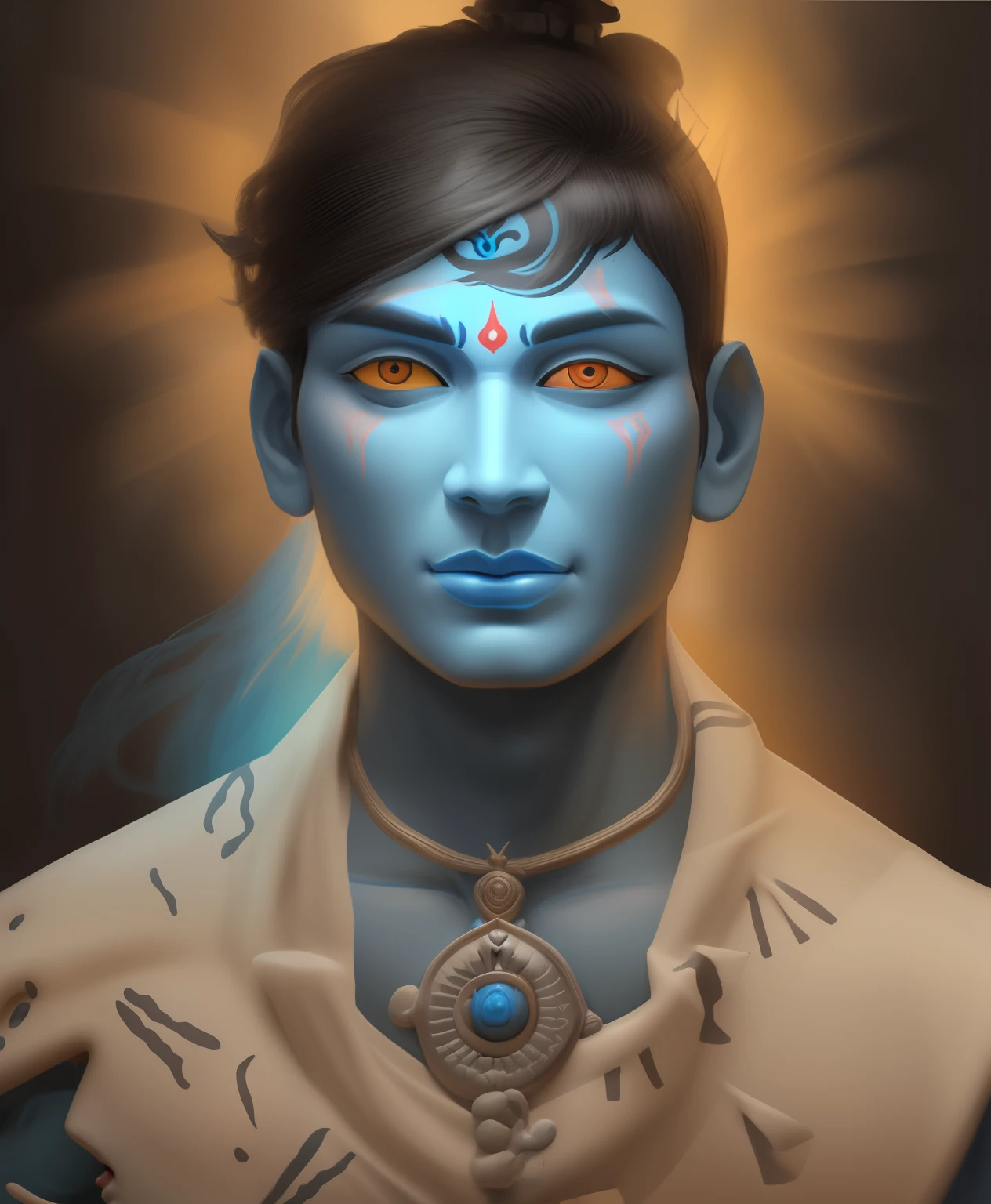 Convert to my face lord Mahadev he realistic face