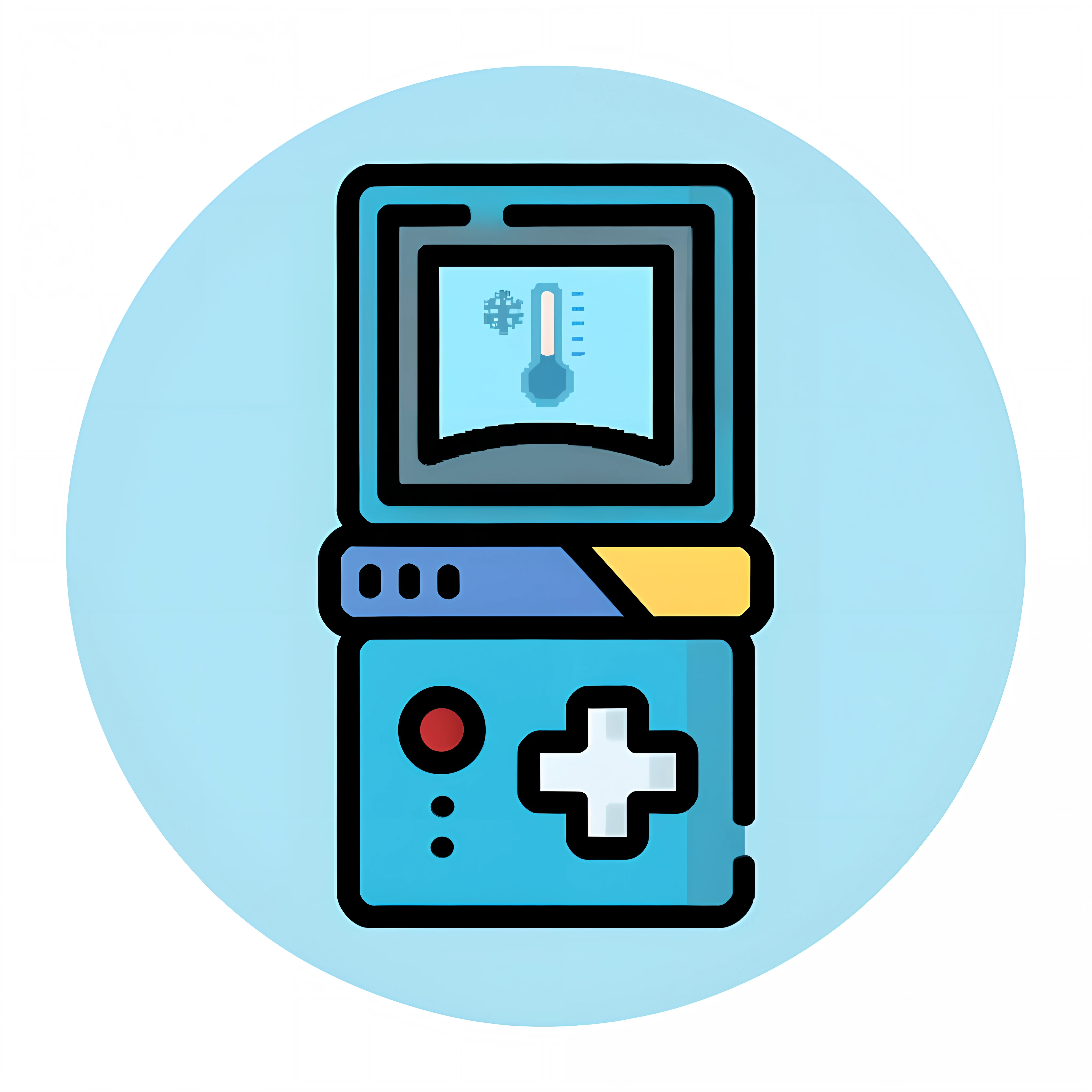 um Gameboy azul com um controle de jogo em cima dele, item de Videogame, video game icon, video game icon design, dark video game icon design, jogo e assistir, game icon, game icon stylized, 3D Icon for mobile game, Gameboy, Game Icons, Avatar do jogo 2D do corpo superior, jogo de nintendo, Videogame, Advanced Gameboy, game icon asset