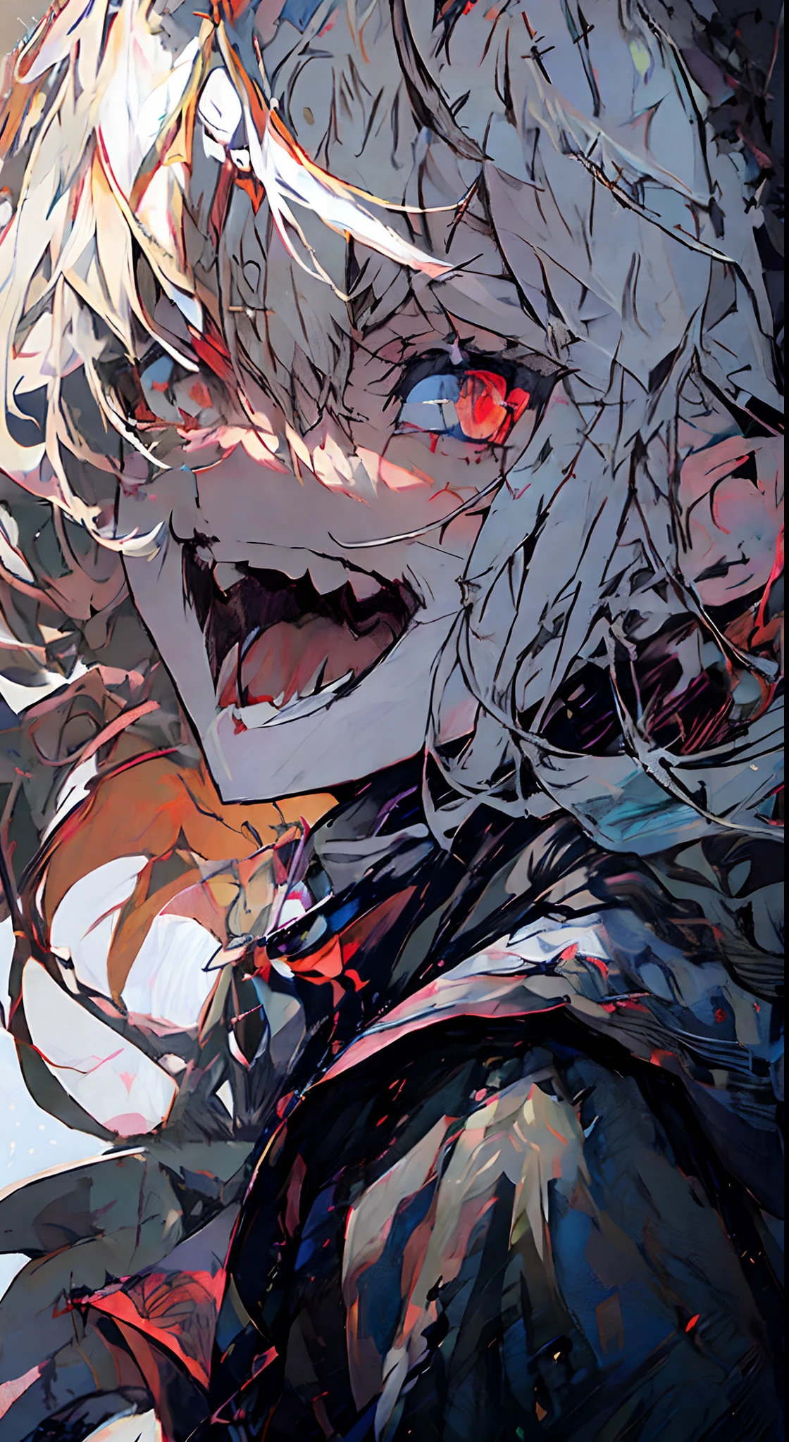 Anime, anime girls, Anime-Kunst, anime girls, Anime, Anime, Anime, anime girls, Anime, mit rot leuchtenden Augen, Ken Kaneki, Tokio-Ghul, Handsome guy in demon slayer art, detailed key anime art, Gapmoe Yandere Grimdark, Dämonentöter-Artstyle, Detailliertes Anime-Artwork, Detaillierte digitale Anime-Kunst, Yandere Complicated Knee-high socks)、flache Brust、 (Beine spreizen),nass、(((white tricoded))),schwitzen,((( short stature))),(verzweifelnd)、((Arme hinter dem Koderpf))、(zerrissene Kleidung)、((auf den Betten))、(Gefesselte Handgelenke)、Blick auf den Betrachter、((surprised))、((weint))、((:oder))、((((Liegend))))、(((((Seitenzahnansicht)))))、Showing your back、(vodern hinten)、