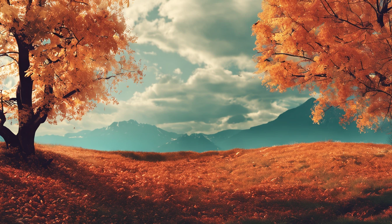 Create a series of images that represent the four seasons, but as a reflection of internal changes. Spring can symbolize renewal, Summer the fullness, autumn the reflection and winter the introspection.