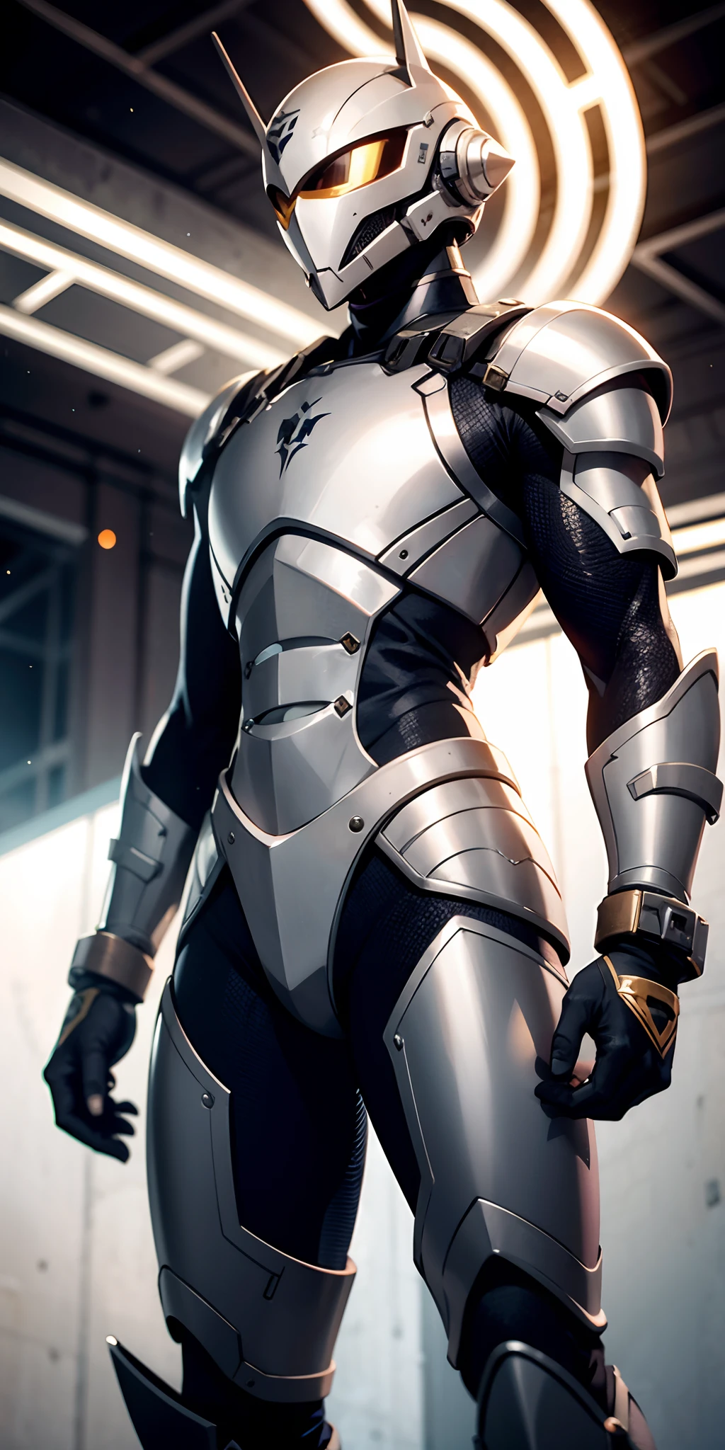 "homem com armadura de silverhawk em uma base espacial", armadura enferrujada:0.9, galaxy, foto profissional:1.3)