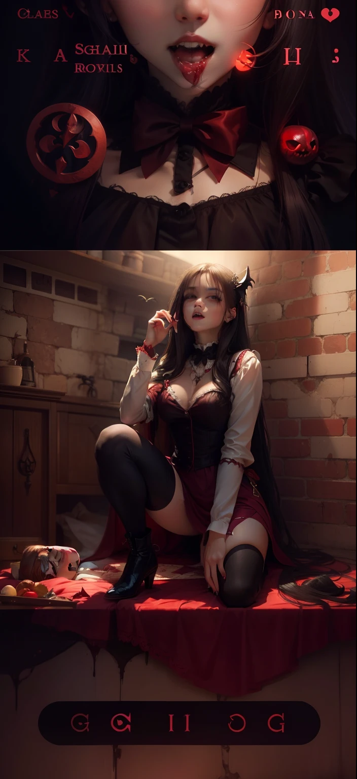 Cute and beautiful vampire girl