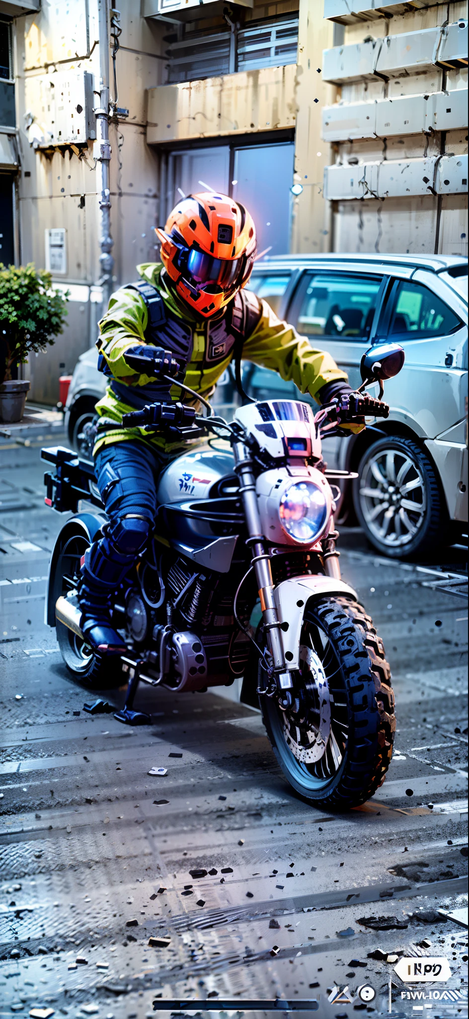 arafed man in a helmet and protective gear on a motorcycle, point of view of visor wearer, helmet on face, wearing helmet, reflection of phone in visor, wearing a round helmet, beautiful blue armet helmet, wearing a helmet, motorcycle helmet, holding helmet, helmet visor smashed, snout under visor, without helmet, modern helmet