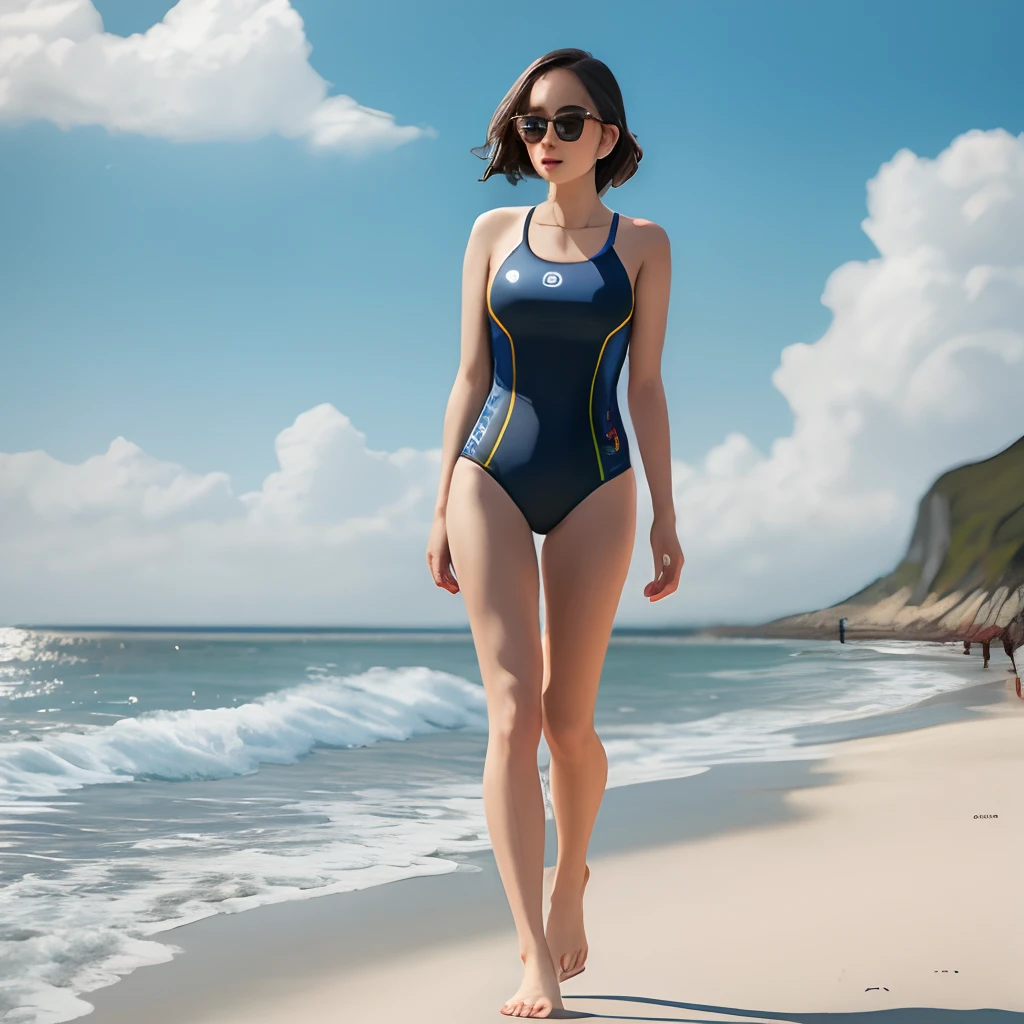 Swimsuit beauty seaside full body