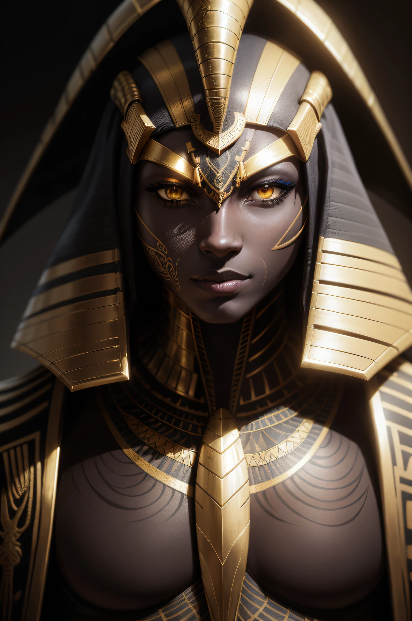 biomachine:1.3, (Egyptian black predator1.2), (Colouring:1.2), dourado, ouro, Hans Giger, (Zentangle:1.2), granulado, extremamente detalhado, detalhes intrincados, dynamic lighting, fotorrealista, Luz Natural, baixo h, obra prima, detalhado 8k
