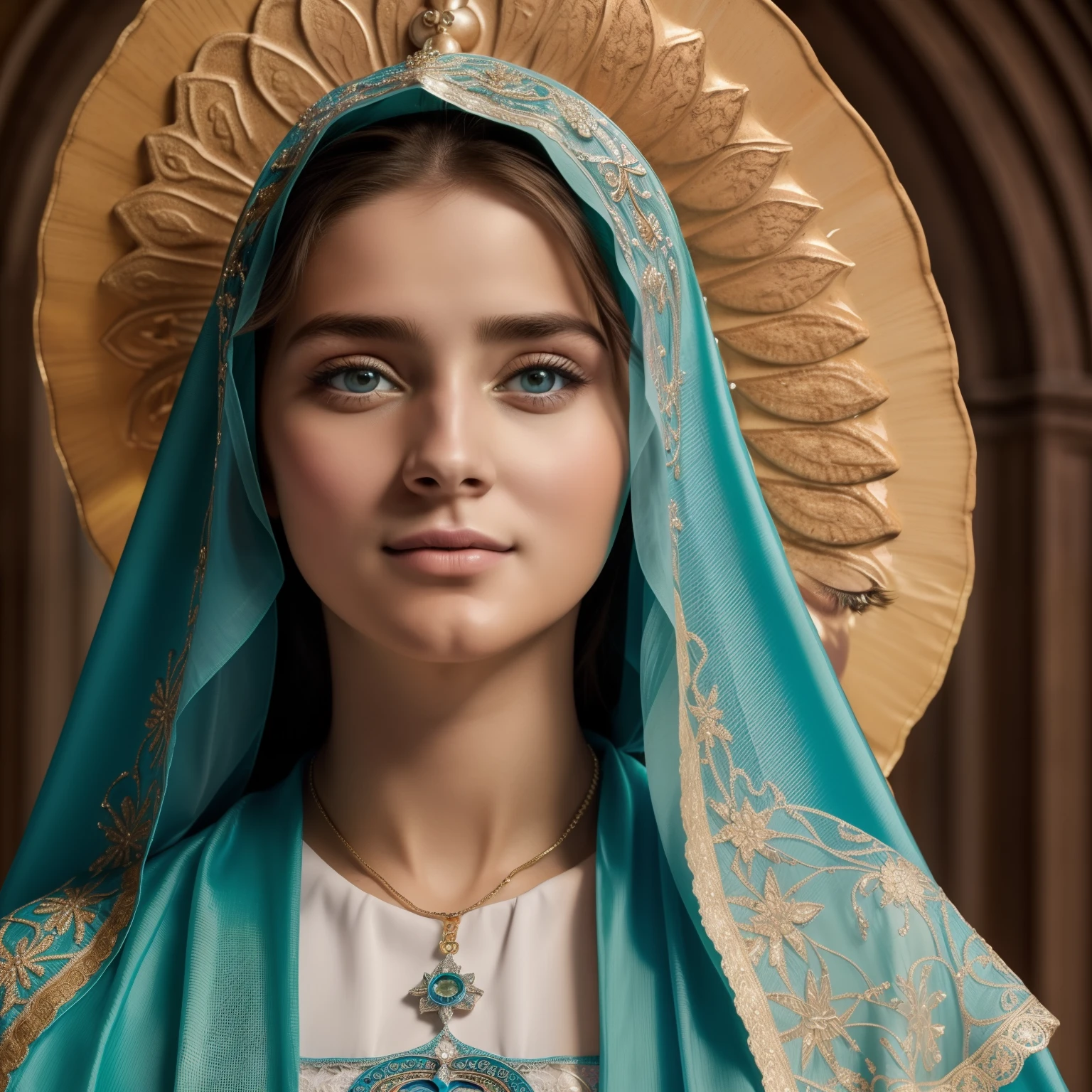 ((Blessed Virgin Mary of LOURDES))) (((cuerpo completo))) 19 year old,  de rostro y aspecto anglosajona))) (((Con una cara seria y piadosa. Con una mirada dulce y tierna))) (obra maestra, calidad superior, mejor calidad, arte oficial, beautiful and aesthetic: 1.2),  extremadamente detallado, colorido, highest detailed, Cara perfecta, parte superior del cuerpo, HDR, (orando: 1.3), eye-catching visuals, colores vibrantes. ultra detallado, 8k, HDR. Grado de color profesional, colores ricos, powerful imagery, 4k, 8k,obra maestra,...