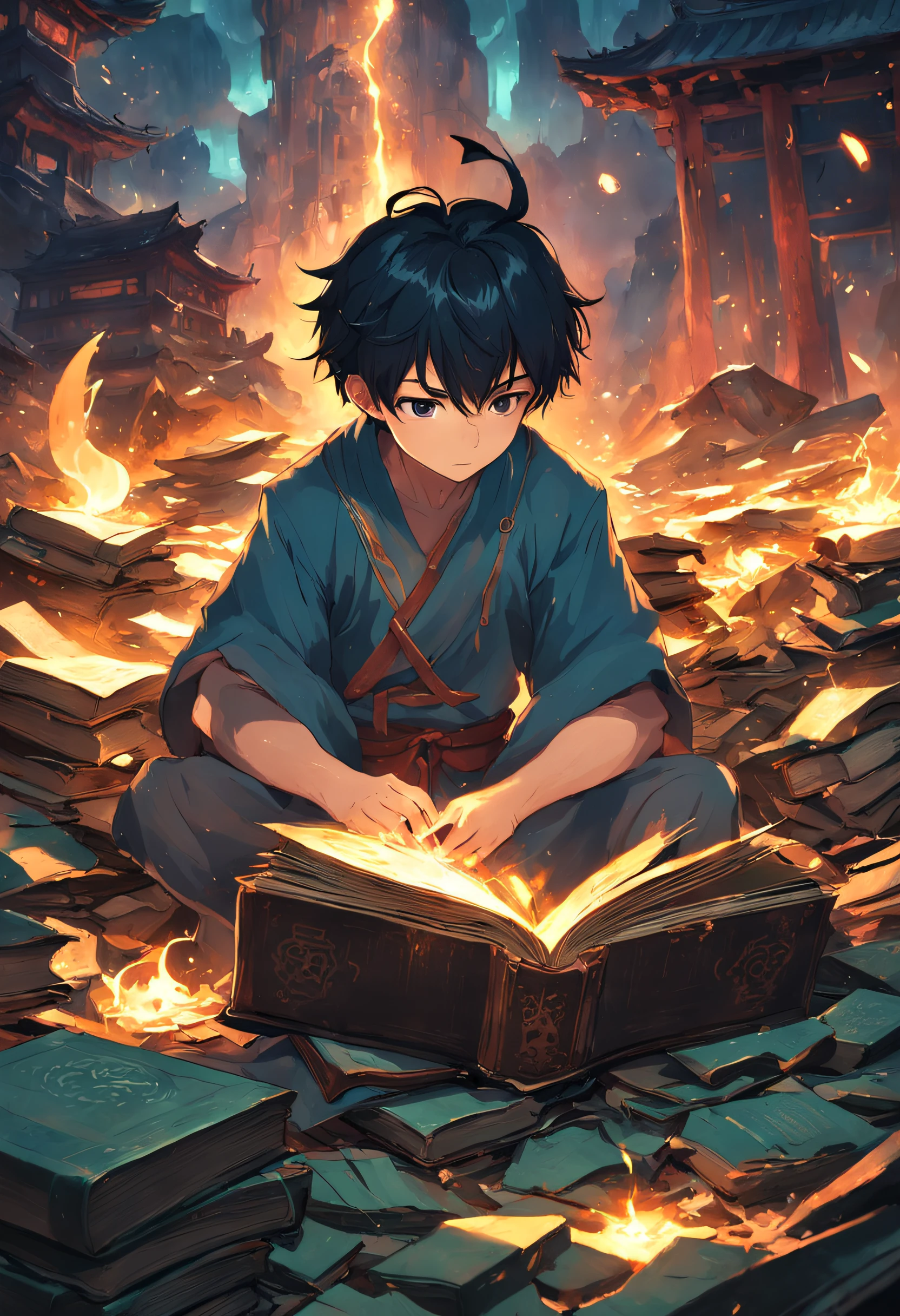 Haotian found an ancient secret book in the scrap heap,He looked at it suspiciously for a moment。,sudden,His eyes lit up,Something seems to have come to mind。