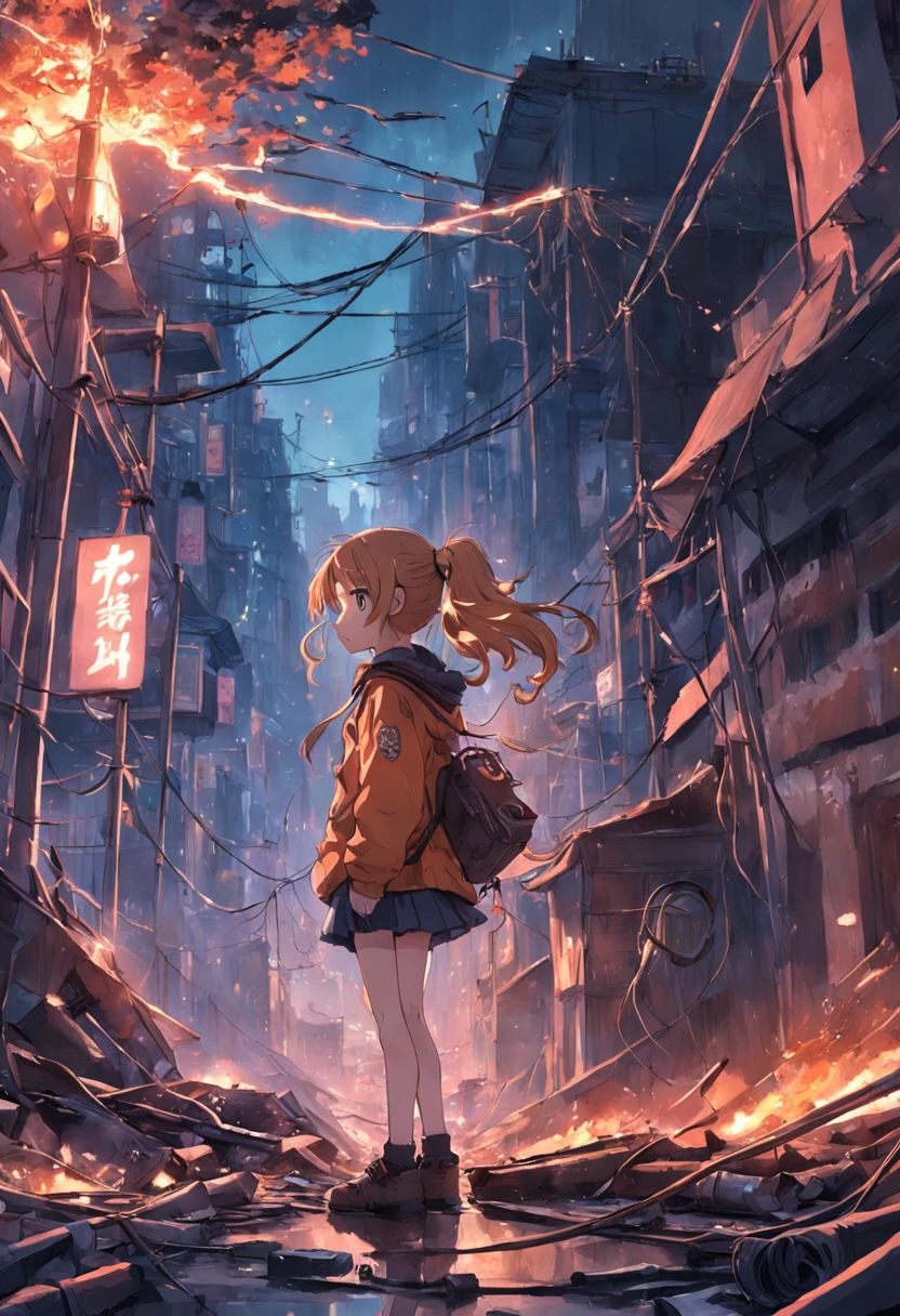 Haotian fiddled with a few broken iron pipes and some waste wires,He was thinking about something,Suddenly, there was a wit,Start making something。
