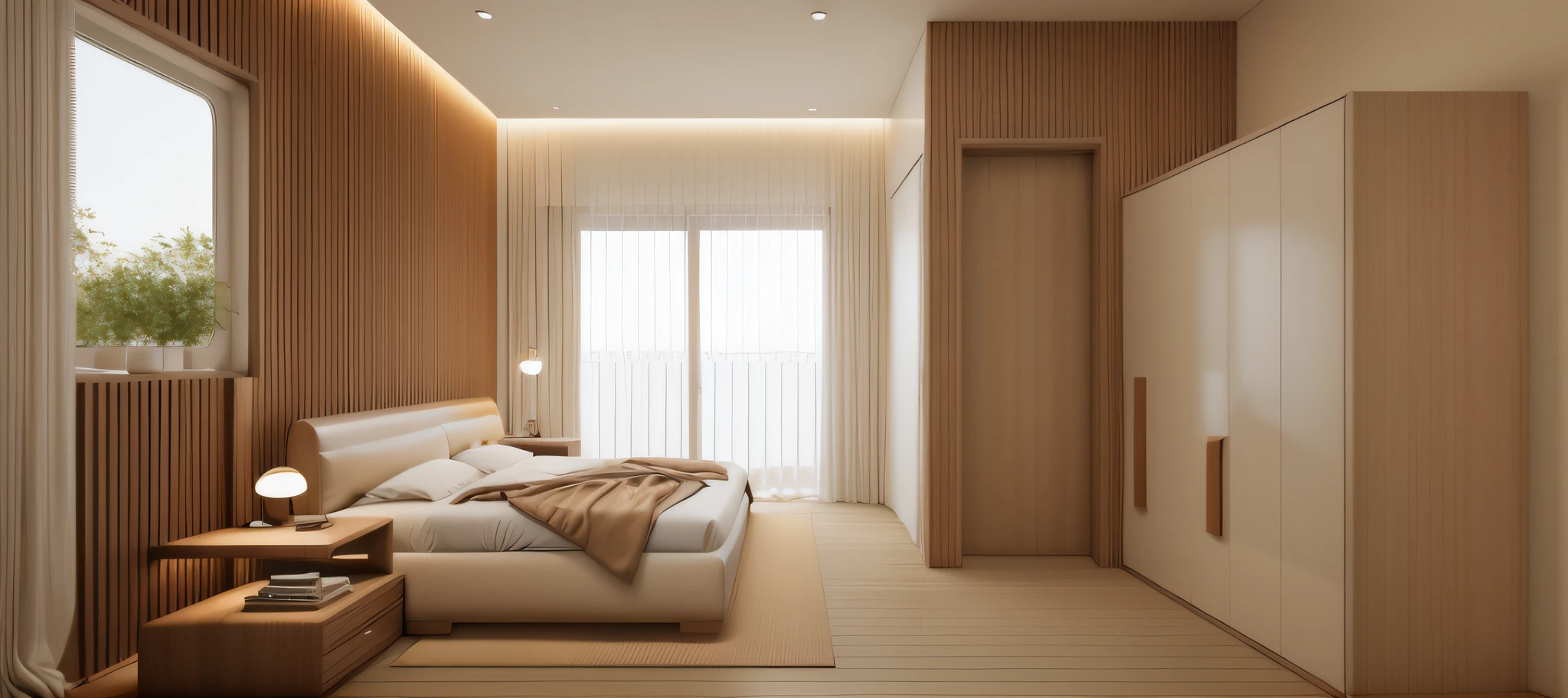 (JAPAN bedroom:1.2), (actual photo:1.2),(((extremely realistic:1.2))), (((extremely sharp:1.2))), Unreal Engineer 8K, full HD 8K, cinema light, warm light, deep color with minimalism, cream color and white color scheme, clean, simple lines, modern neo-traditional minimalism, brown and white color scheme, modern and minimalist, modern neutral earth colors, elegant and sophisticated, Scandinavian design, deep colors . minimalist color palette, mostly white