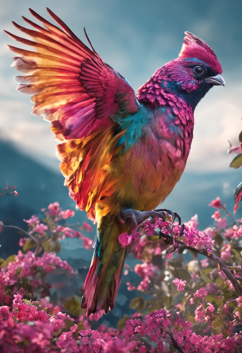 mont,Eau,The bird,florals