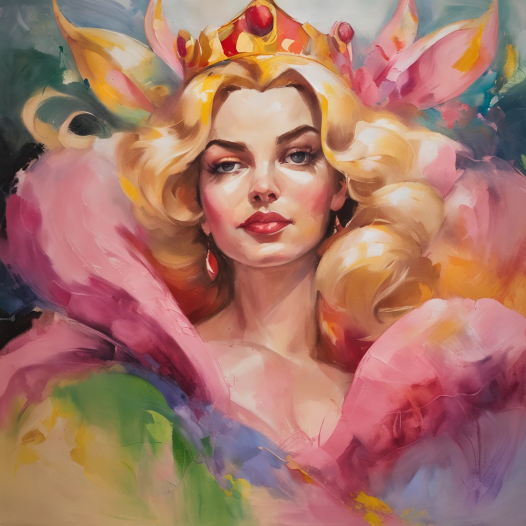(Princess Peach: 1.5),(Sexy superheroine:1.2),(magical forest:1.2),(Fofosexyrobutts:1.2),(Rossdraw 2.5:1.1),(KDA:1.1),(WLOP:1.1),(Sakimichan:1.1),(Aquarela:1.2),(Particus:0.55)