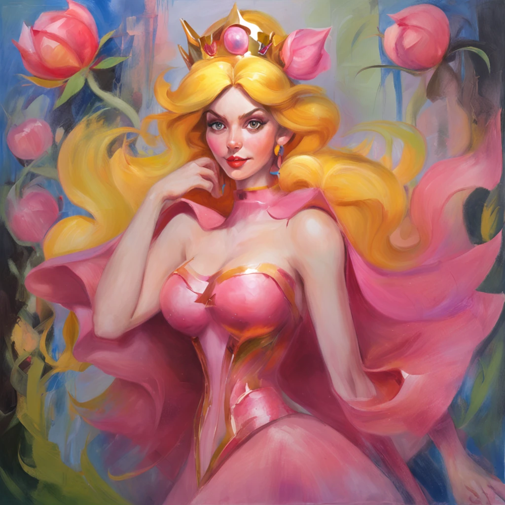 (Princess Peach: 1.5),(Sexy superheroine:1.2),(magical forest:1.2),(Fofosexyrobutts:1.2),(Rossdraw 2.5:1.1),(KDA:1.1),(WLOP:1.1),(Sakimichan:1.1),(Aquarela:1.2),(Particus:0.55)