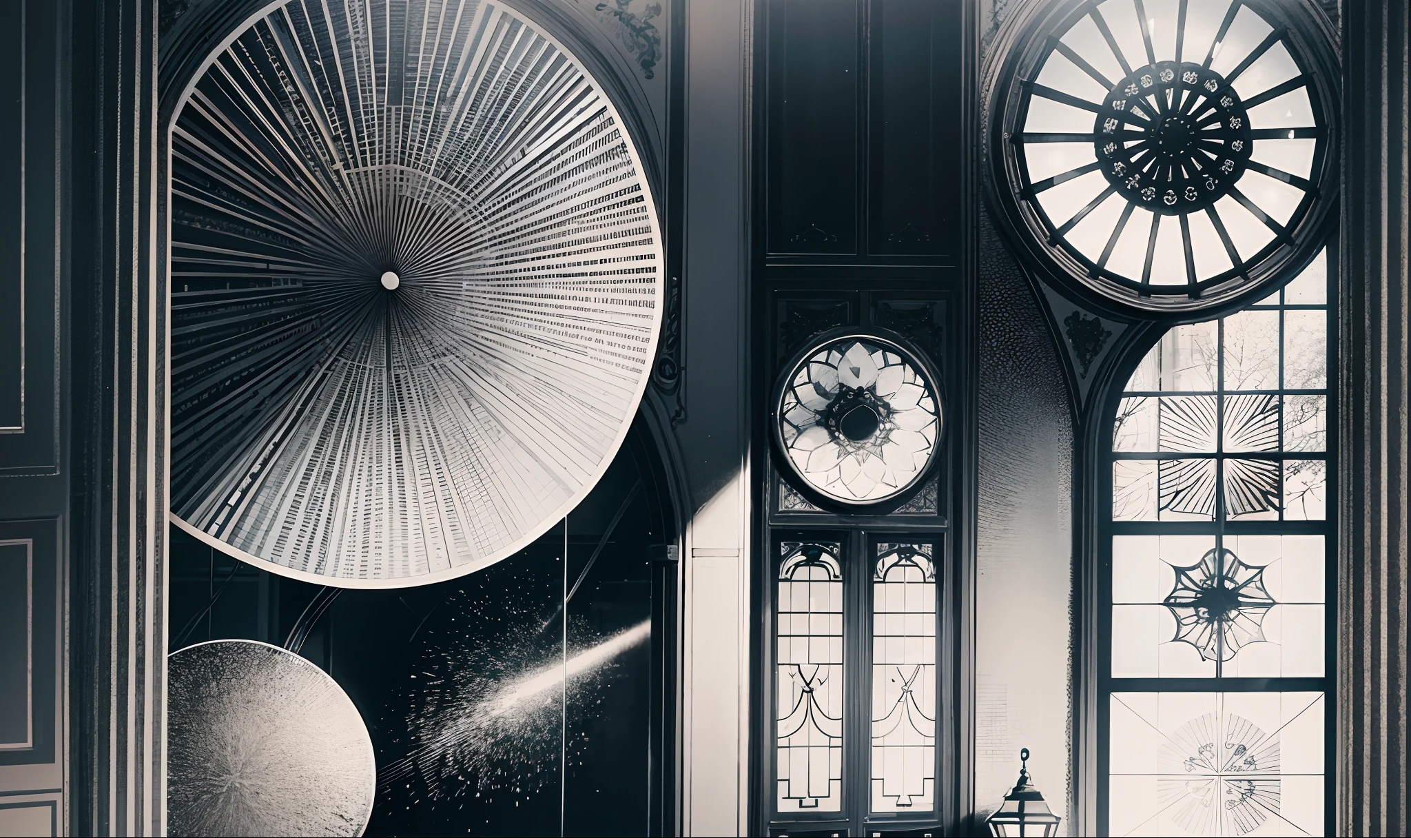 (Modernity: 1.5, Fashion: 1.5, Black and White: 1.3, Window: 1.2, Unmanned: 1.1, Embellished Objects: 1.1) Window design, black and white ornaments full of fashionable and cutting-edge modernity, embellishment of small objects become the best highlights, giving the window a stronger texture, shooting from a distance to express a wide range of scenes.