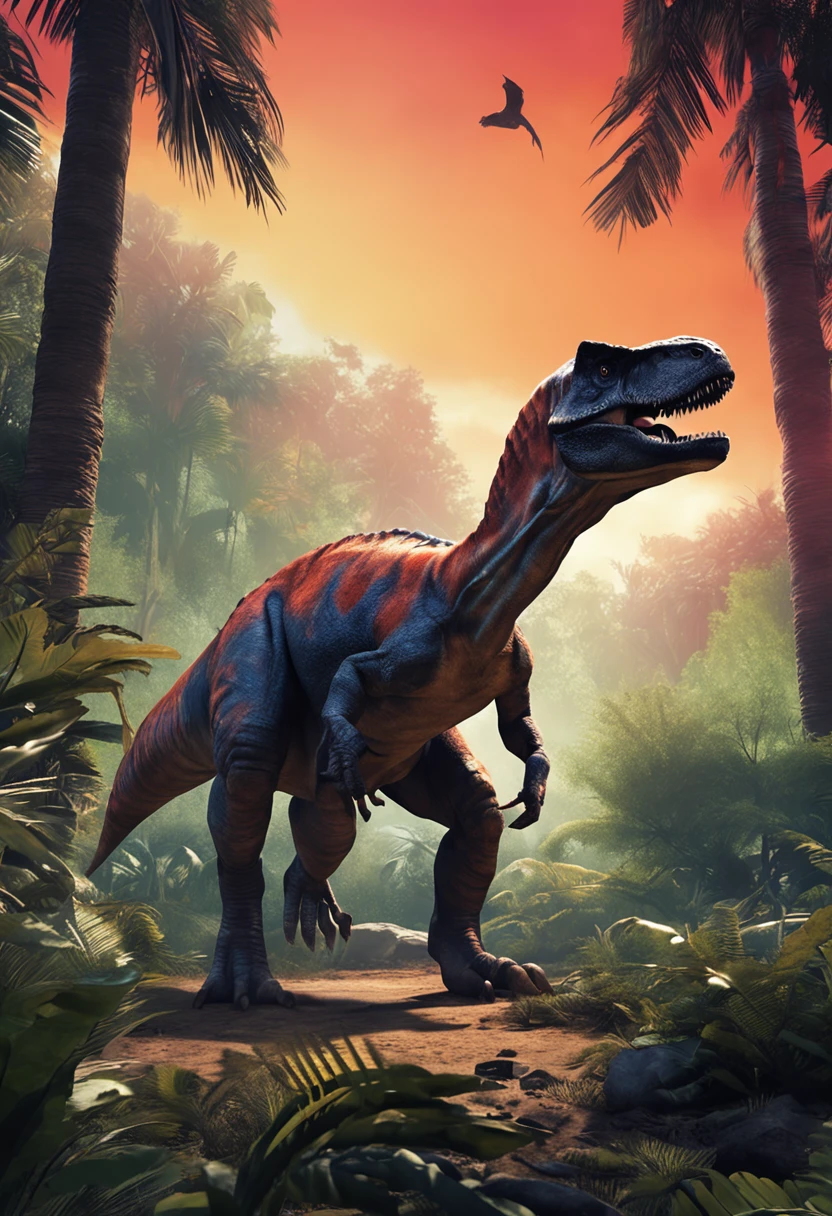Dinosaurs carry wolves