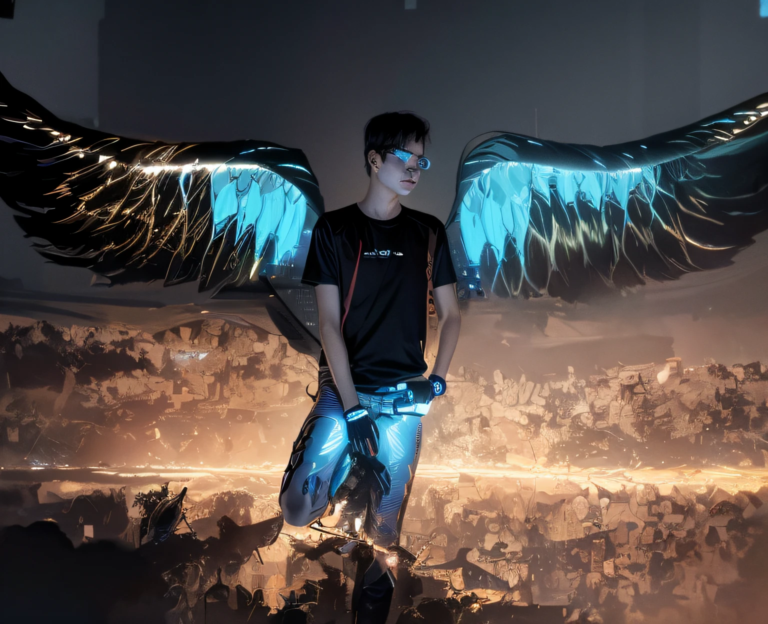 change background cyberpunk handshom boy, realistic face,8k,ultra realestic