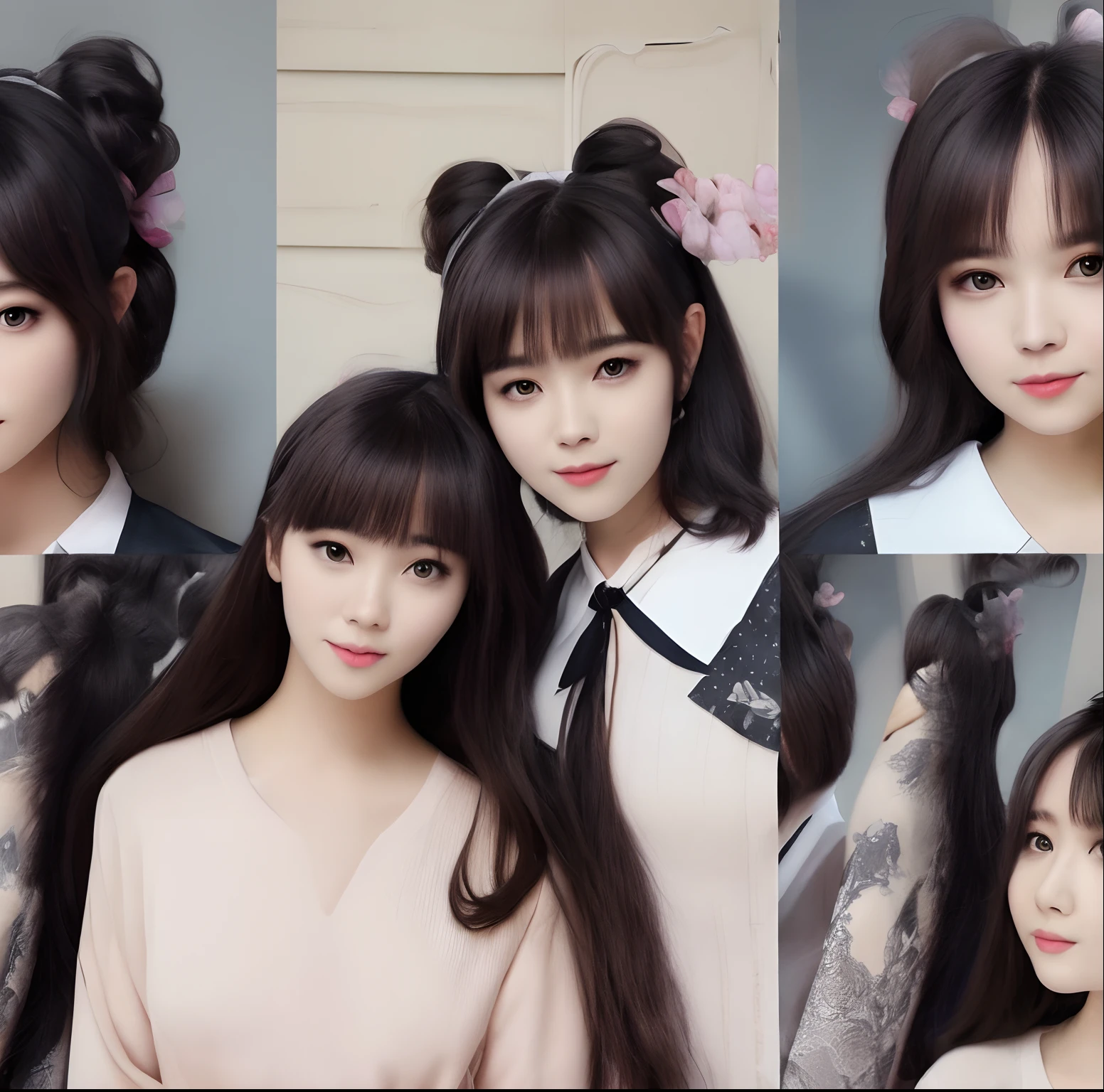 idol、realisitic、Good image quality、cute little、A dark-haired