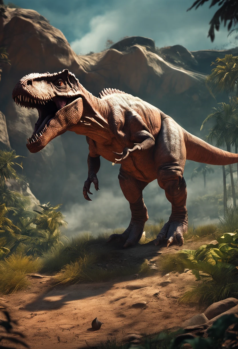 Dinosaurs carry wolves