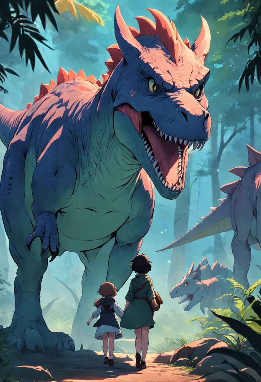 Dinosaurs carry wolves