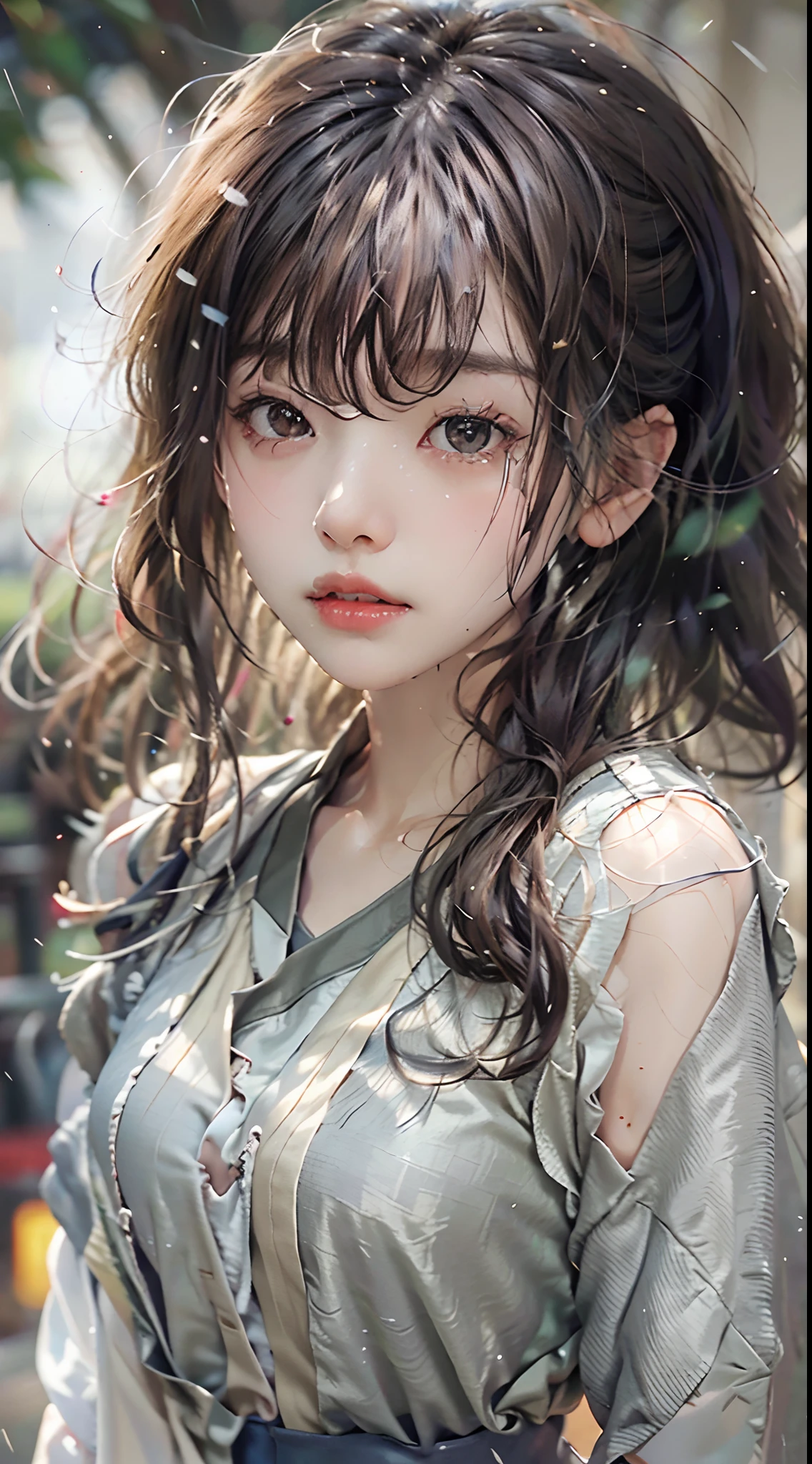 （8K, Yes， 4K， best qualtiy， A high resolution：1.2）， （marsterpiece， realisticlying， photograph realistic：1.37），（tmasterpiece，best qualtiy，Beautiful quality，Photorealsitic，looking at viewert，Detailed lighting，Delicate complexion， The upper part of the body， Small of breast，plumw,,, onbed， two sides up，Absurdly long hair，brunette color hair，Black hair，By bangs，hair adornments，Bow knot， 年轻，Getting older，Extremely detailed teeth，shadowing，8K：1.2），（photograph of a woman，1girll：1.2），