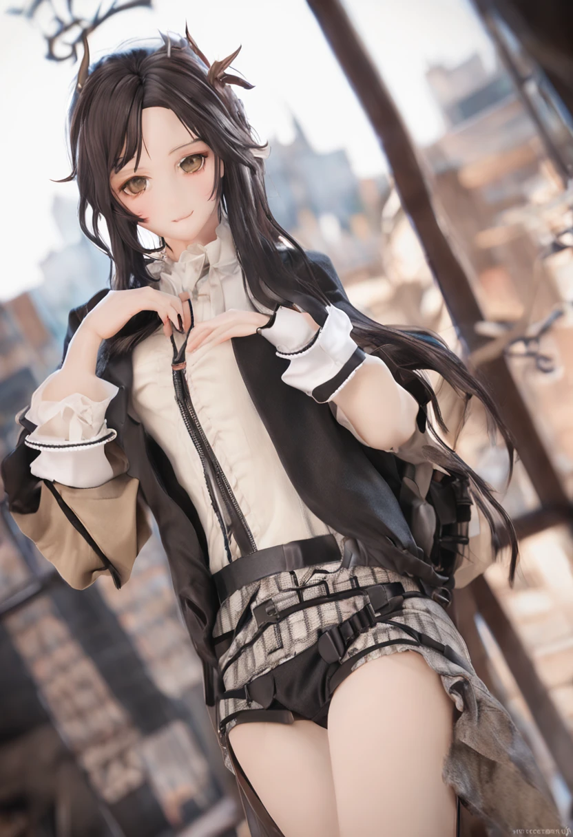 photo realisti, Ultra-detailed, japanese pretty woman, 1girl in, dark brown hair, Ultra-detailed face, very detailed lips, Detailed eyes, 二重まぶた, A smile, pony tail hair, Open clothes to show bra and panties, open the legs widely