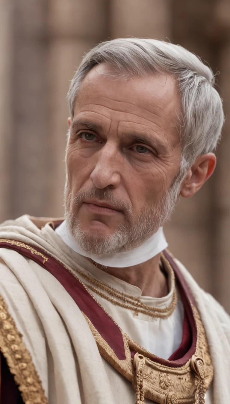 Create an image depicting Julius Caesare em roma