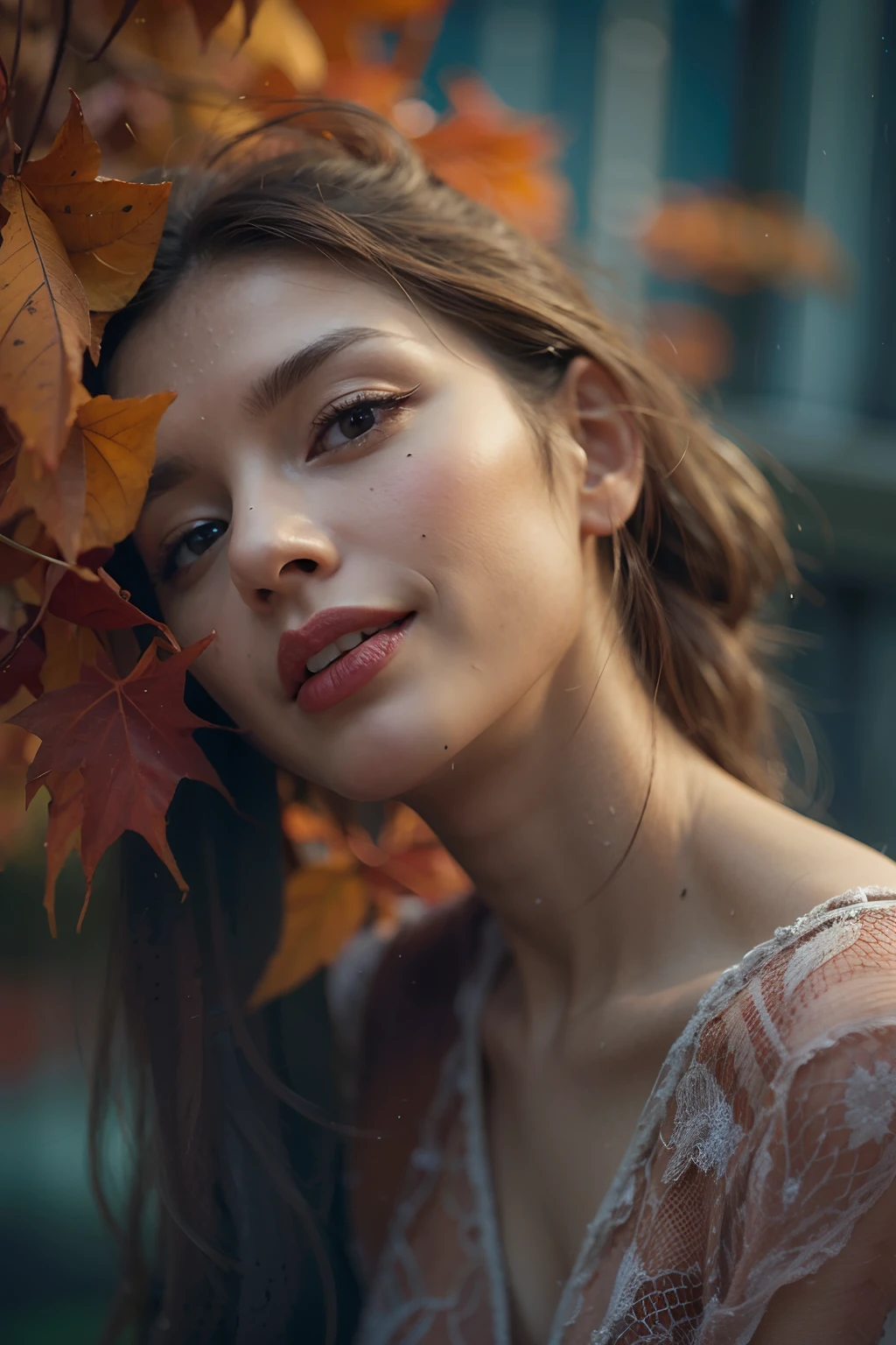 1woman, outdoor, smile