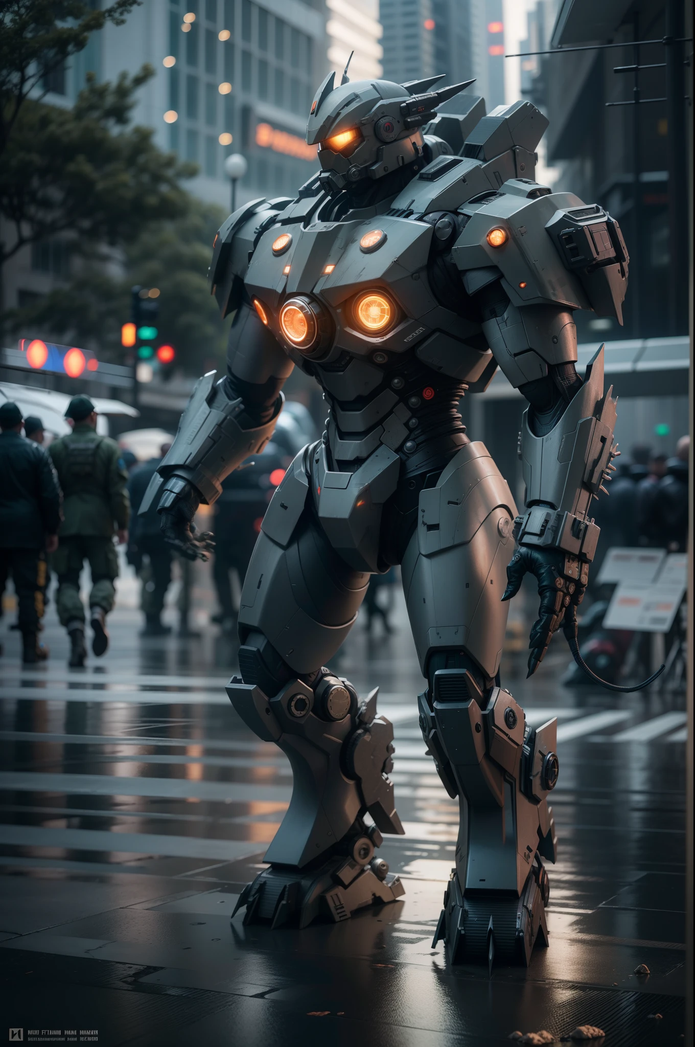 Pacific Rim, Kaiju Invasion Alert, Global Defense Forces Mobilized, Tecnologia futurista, estilo fotorrealista, capturado com uma Fujifilm X-T20 e uma lente de 35mm, bright emergency lights, ambiente da base militar.