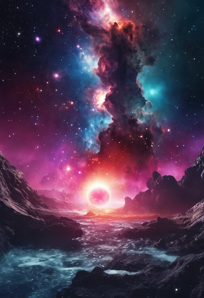 Cosmic explosion,Supernova explosion,star ocean,Gorgeous cosmic scenes、Colorful nebulae and constellations、Magnificent cosmic crevices。