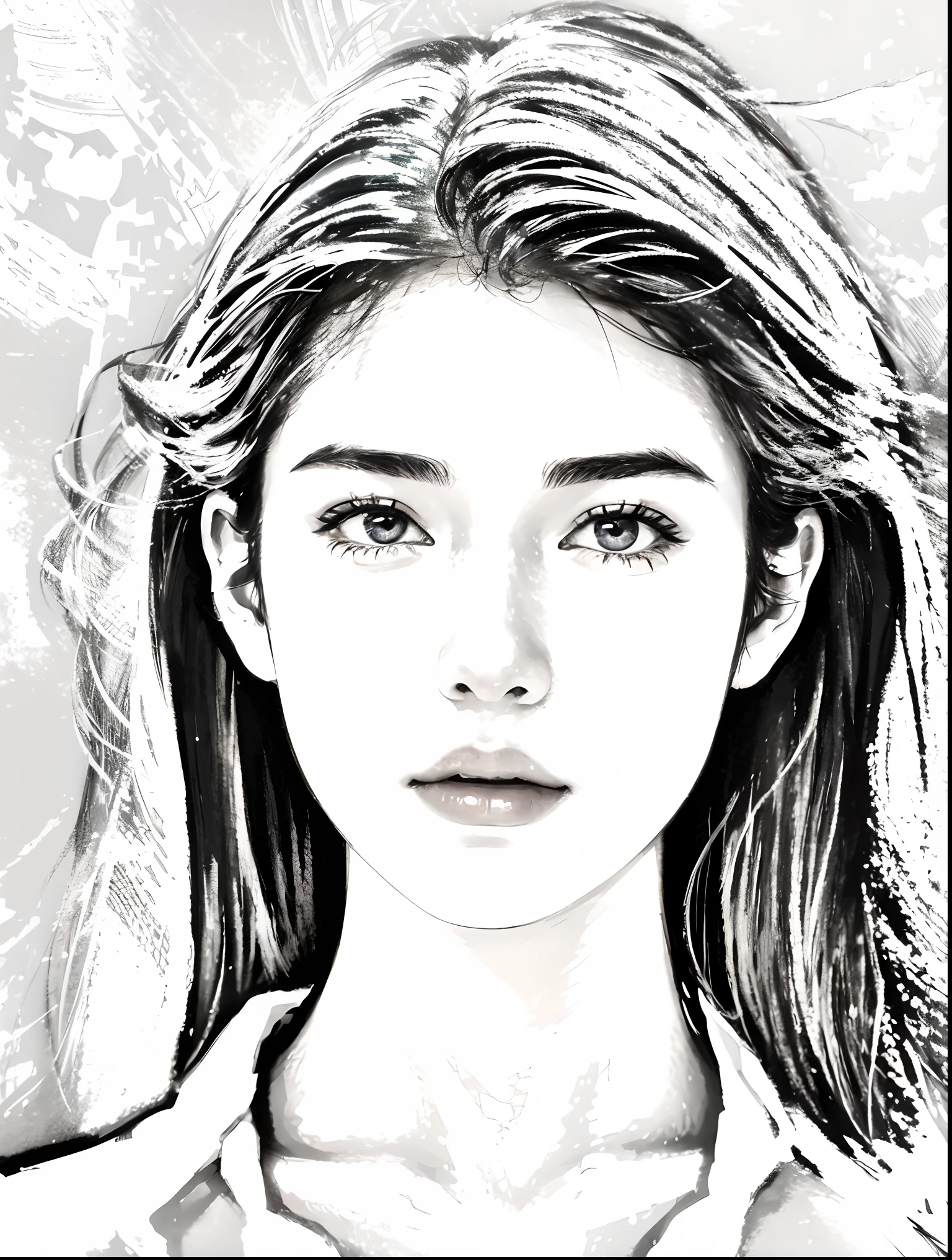 Hyperrealist portrait of female by david hockney and alphonse mucha,fantasy art, photo realistic, dynamic lighting, artstation, poster, volumetric lighting, very detailed faces, 4 k, award winning,, 1girl, in the dark, deep shadow, low key,cowboy shot,(official clothing:1.4) ,long hair,white hair,