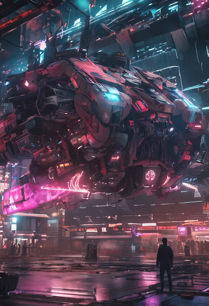 animesco Olhando para cima CCS-ClassBattleCruiser sobrevoando Vast and epic Cyberpunk Tokyo 8k ighly detalhado qualidade superior