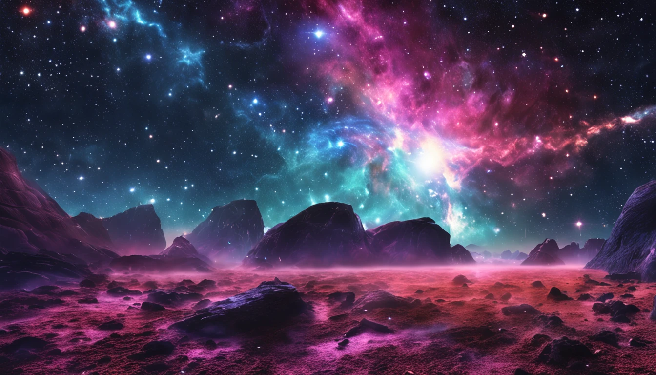 Cosmic explosion，Supernova explosion，star ocean，Gorgeous cosmic scenes、Colorful nebulae and constellations、Magnificent cosmic crevices，The spirit of ice crystals shines in it