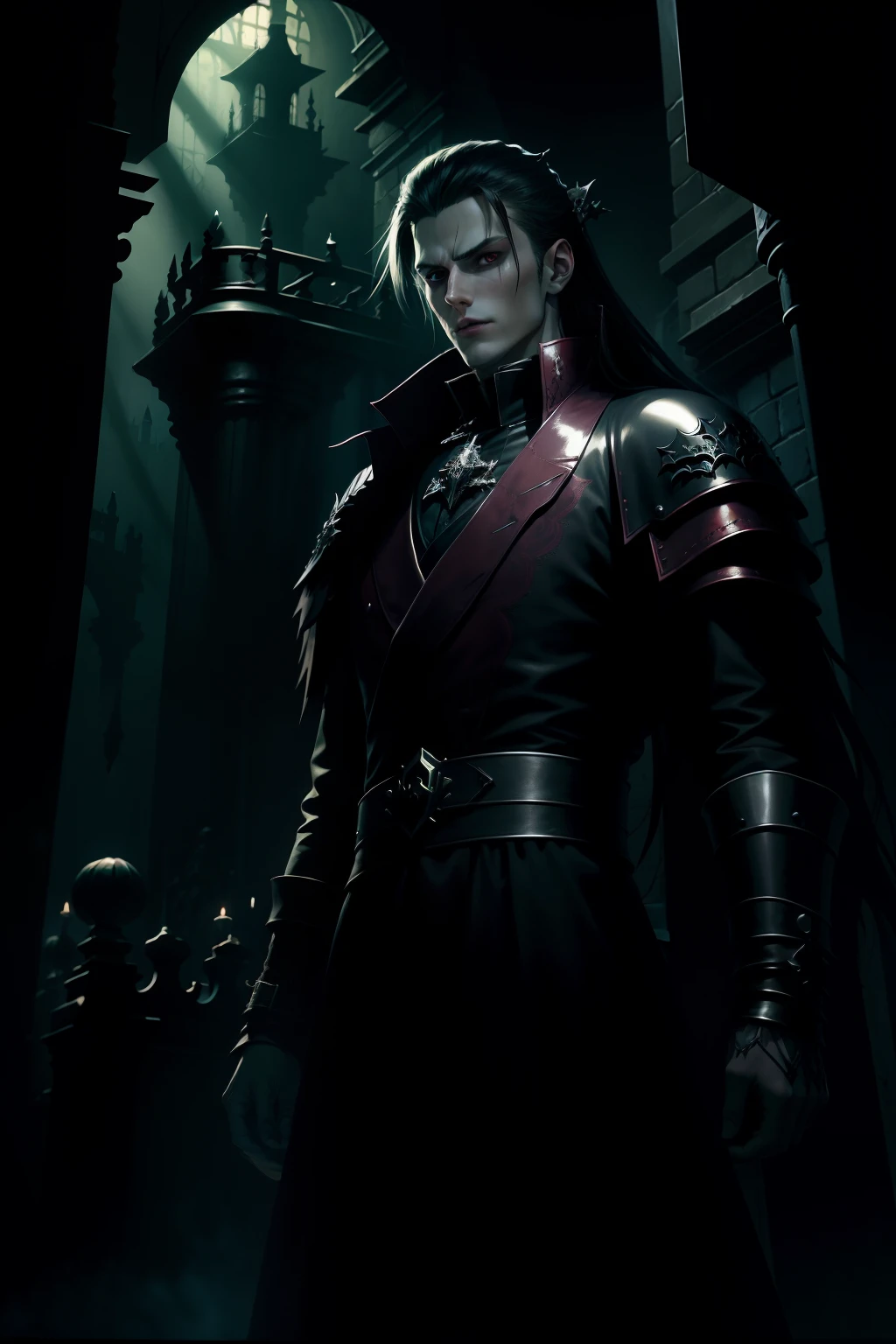 In the spooky castle,There's a vampire knight