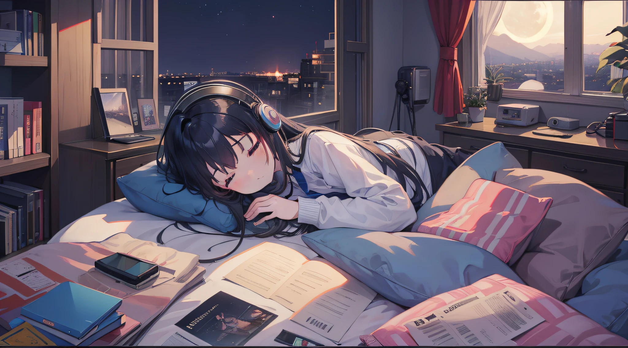 night time, night view, star, sky, moon