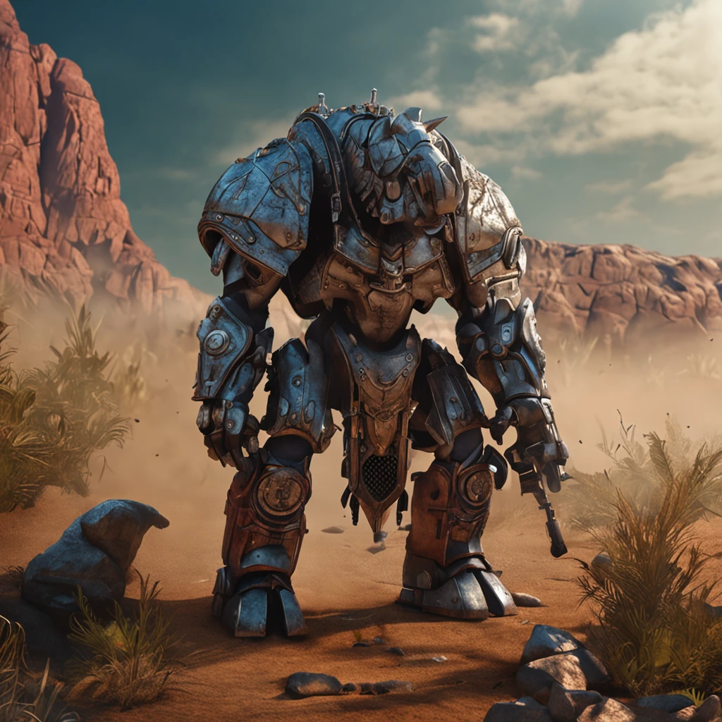 cabra gigante, Branco, irritado, heavy armor