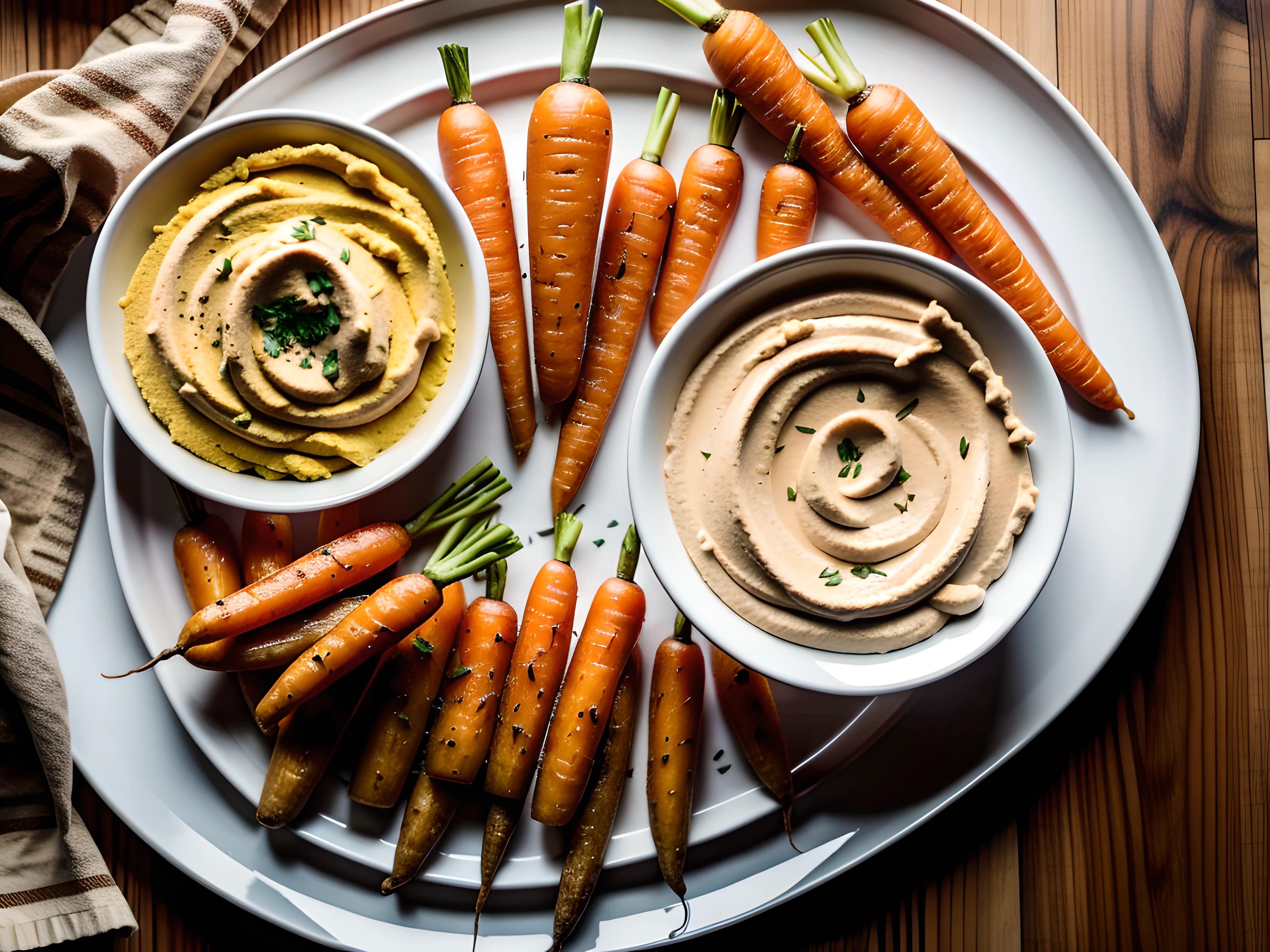 Baby Carrots with Hummus