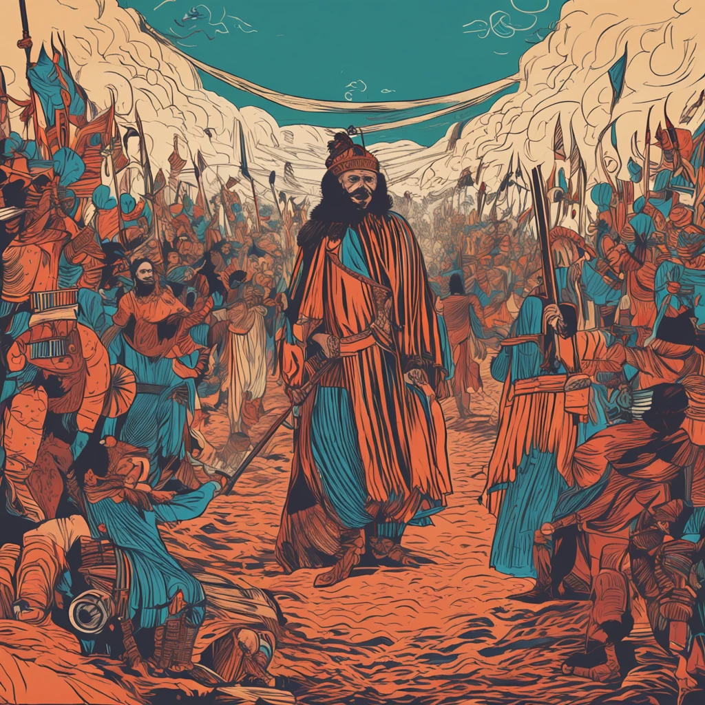 Man in a mask,The costumes of ancient peoples,The carnival of countless people,cultivating immortals,water ink,High hills,self-assured,Fairy wind road bone,Blood flow in the background