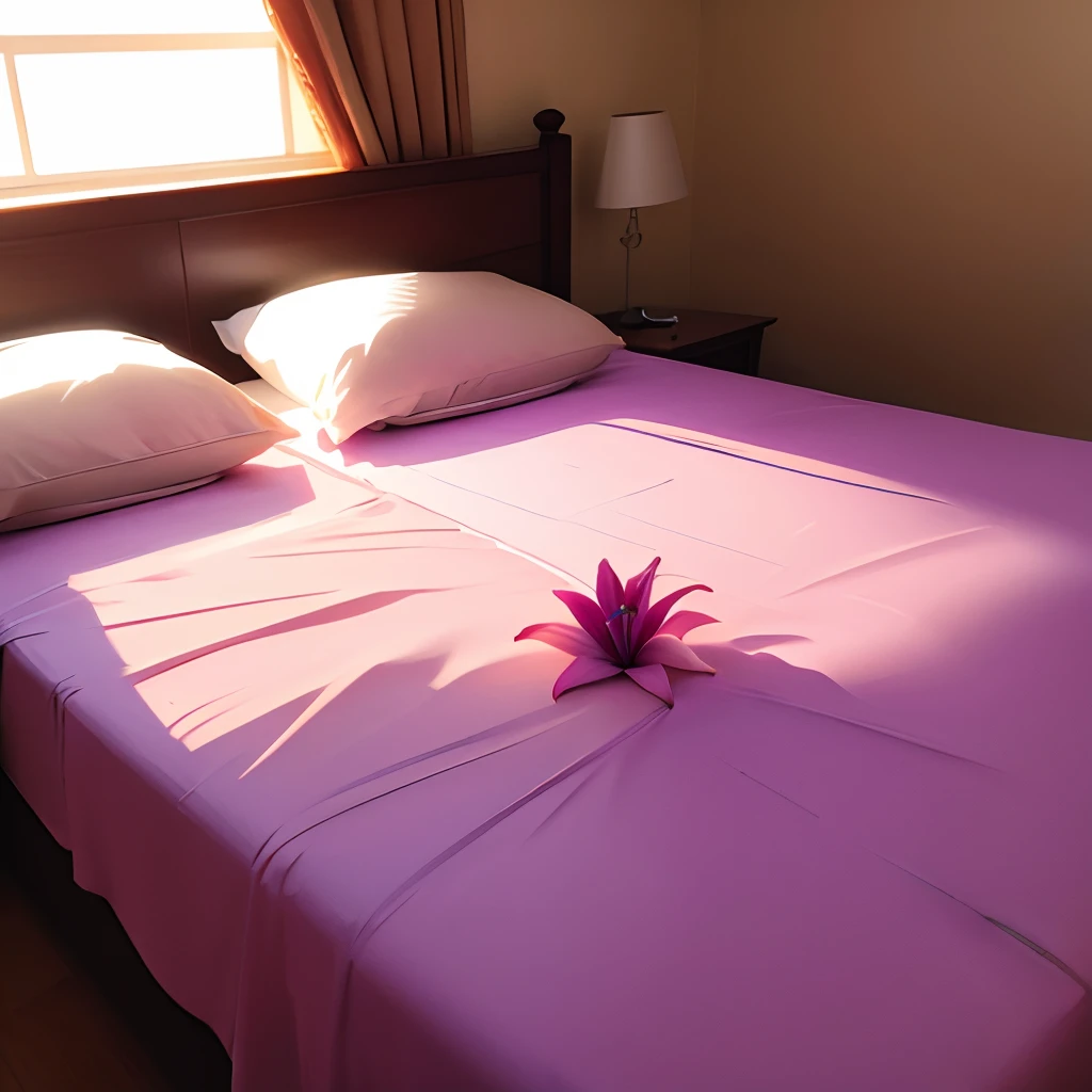 A lily flower on the wedding bed --auto