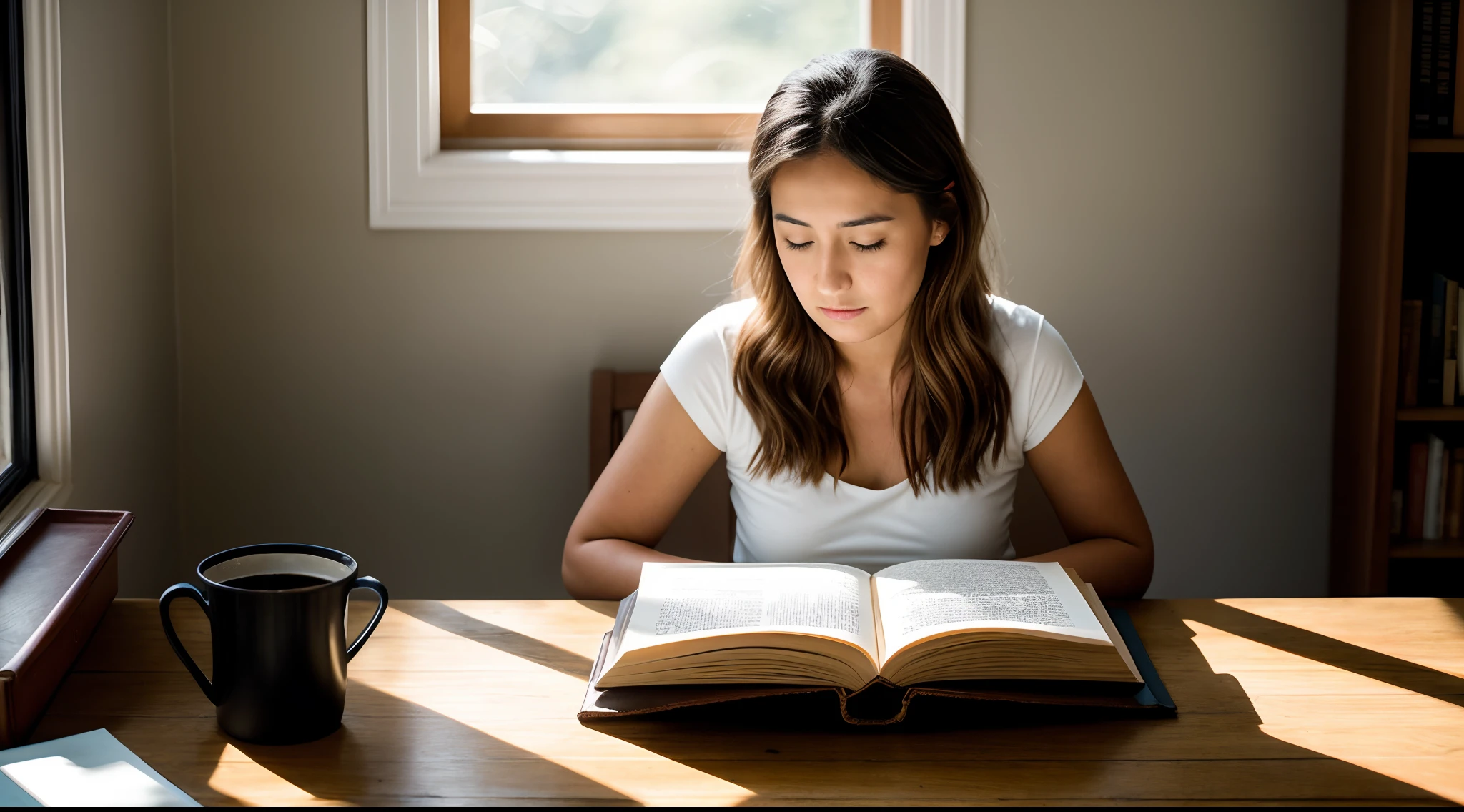 instagram photo, An evocative image of a woman lost in the pages of a novel, her expressions reflecting the emotions of the narrative, Nikon Z6 II with 85mm f/1.4 lens, soft natural light, candid literature photography.