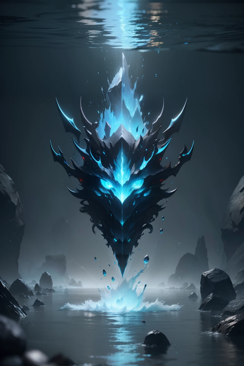 water elemental entity, dynamic image, cinematic 8k,