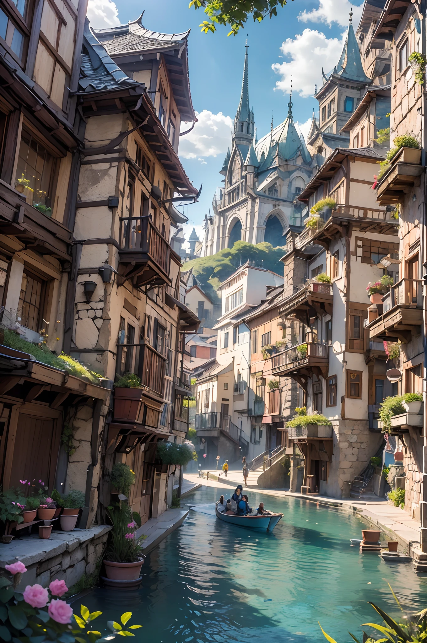 (Because it is very realistic、Viewers mistake it for a photo with a very detailed description),(Situations that cannot happen in real life)、ultra-detailliert、Aesthetic、masterpiece、top-quality、Photorealsitic、Looks great、Dramatic shadows、Clear and clear scenery from a distance