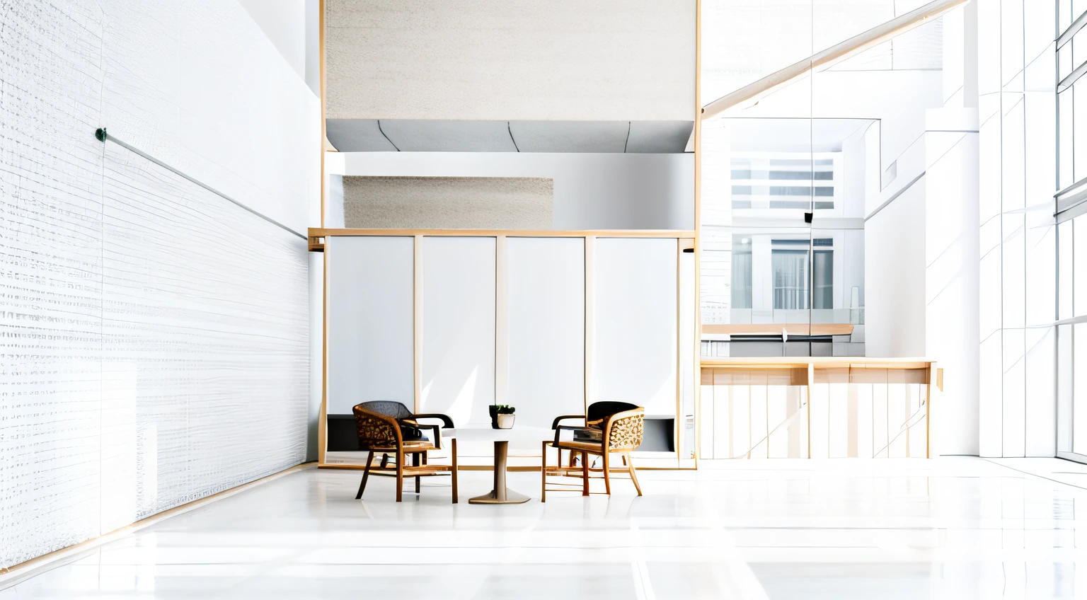 A café-like space、Overflowing with light、Lush、Meeting Space